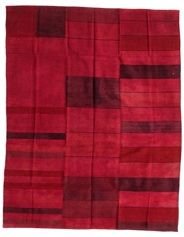 Detail image of 4' 7 x 6' 3 Hand Woven Kilim Modern Wool Rug