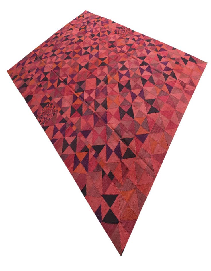 Detail image of 8' 2 x 11' 6  Hand Woven Kilim Modern Wool Rug