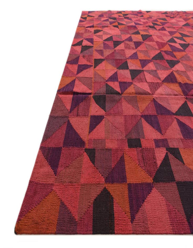 Detail image of 8' 2 x 11' 6 Hand Woven Kilim Modern Wool Rug