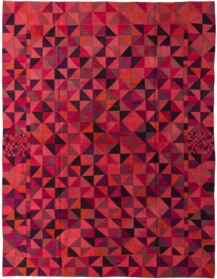 Detail image of 8' 2 x 11' 6 Hand Woven Kilim Modern Wool Rug