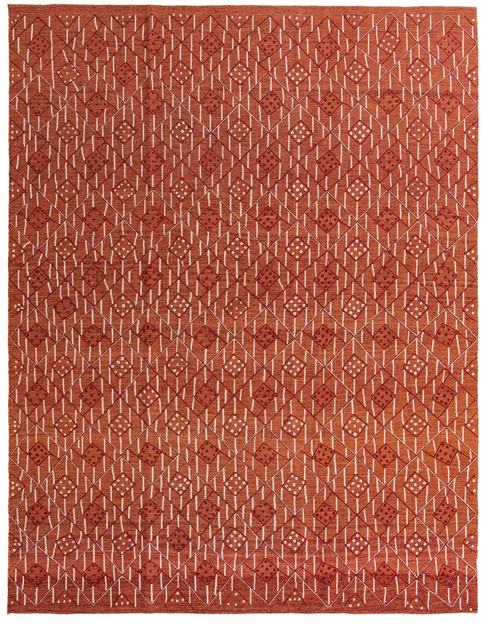 7' 10 x 10' 2 Hand Woven Kilim Modern Rug
