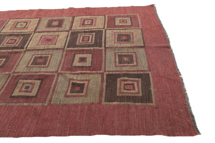 Detail image of 6' 7 x 8' 6 Hand Woven Kilim Modern Wool Rug