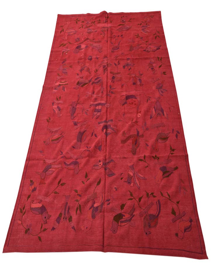 Detail image of 6' 9 x 9' 5  Hand Woven Kilim Suzani Wool Rug