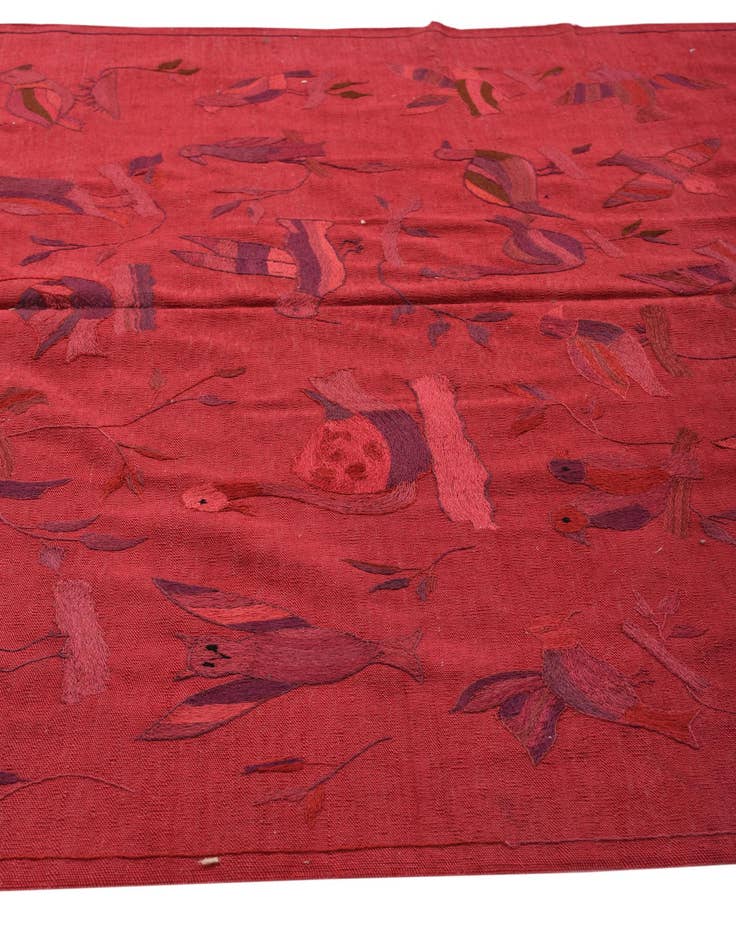 Detail image of 6' 9 x 9' 5  Hand Woven Kilim Suzani Wool Rug