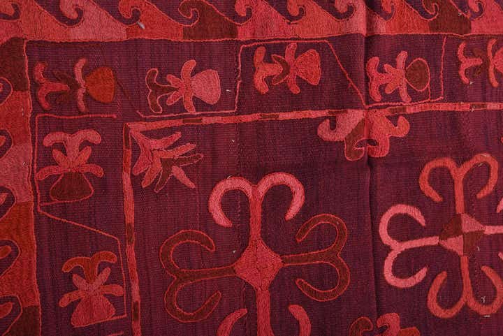 125cm x 175cm Handgeweven Kilim Suzani Wol Vloerkleed
