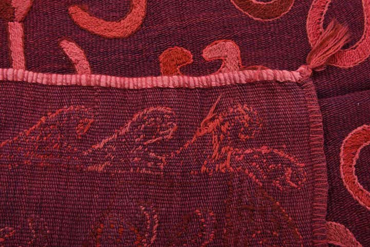 125cm x 175cm Handgeweven Kilim Suzani Wol Vloerkleed