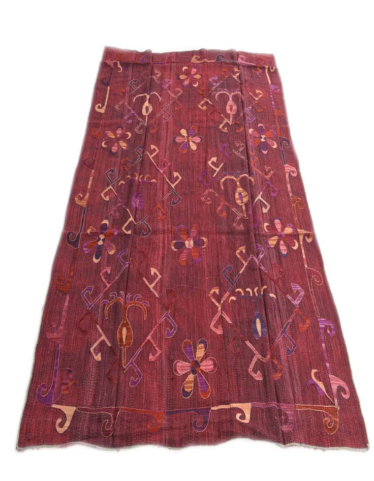 Detail image of 5' 8 x 7' 2  Hand Woven Kilim Suzani Wool Rug