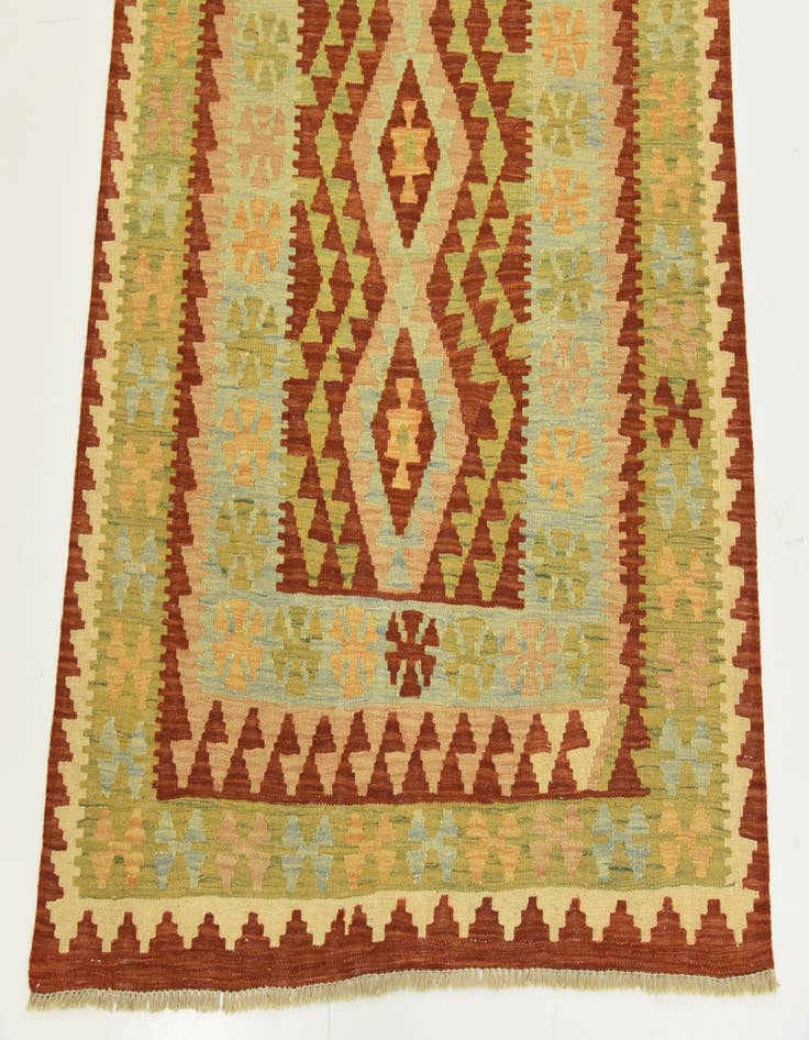 Detail image of 3' 6 x 6' 3  Hand Woven Kilim Waziri Wool Rug