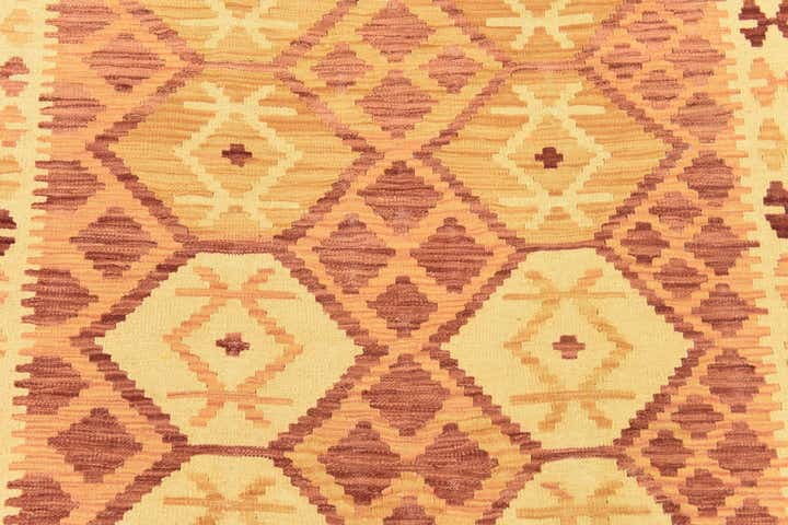 4' 9 x 6' 9 Hand Woven Kilim Waziri Wool Rug