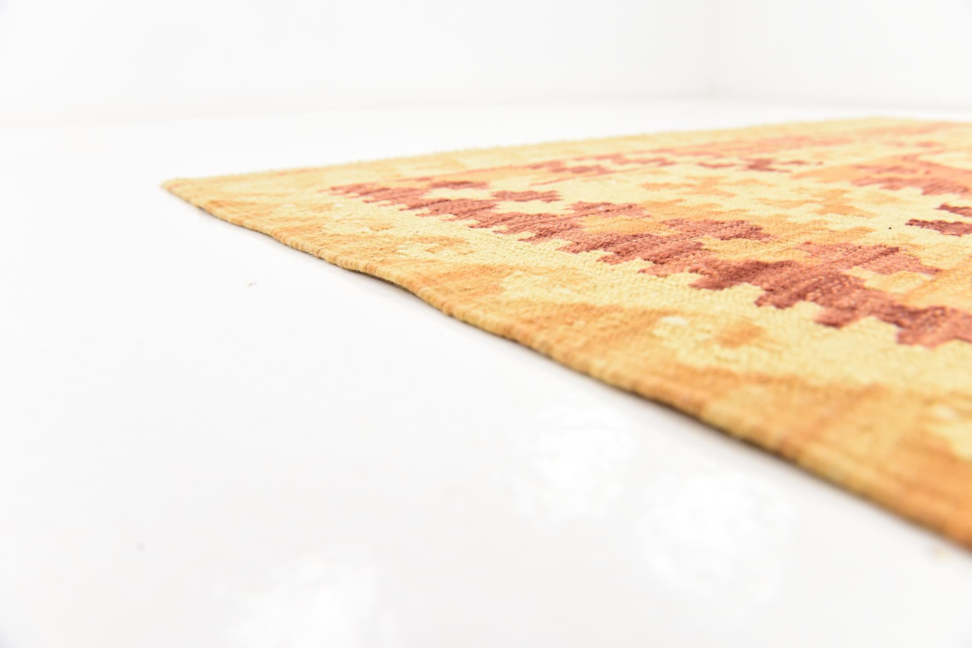 4' 9 x 6' 9 Hand Woven Kilim Waziri Wool Rug