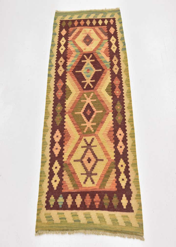 2' 7 x 4' 3 Hand Woven Kilim Waziri Wool Rug