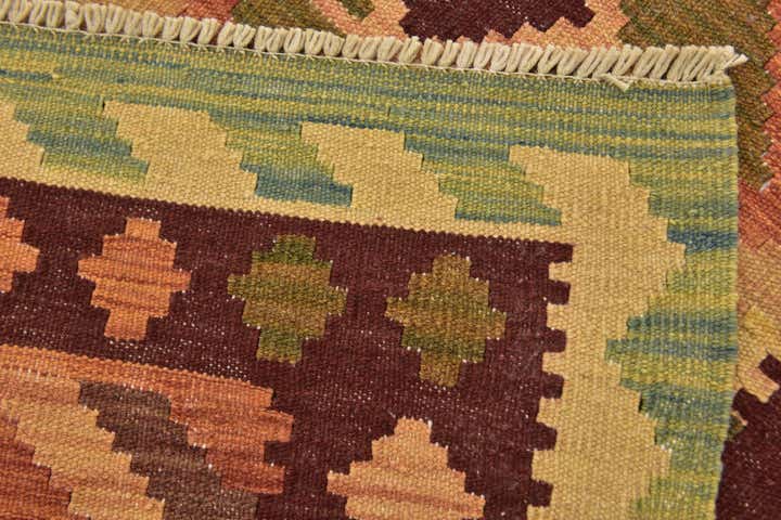 2' 7 x 4' 3 Hand Woven Kilim Waziri Wool Rug
