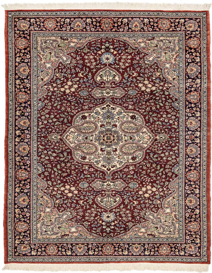 Detail image of 4' 6 x 7' 2 Hand Knotted Lahour Oriental Wool Rug