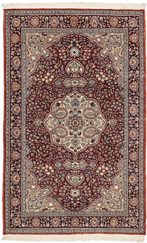 4' 6 x 7' 2 Hand Knotted Lahour Oriental Wool Rug