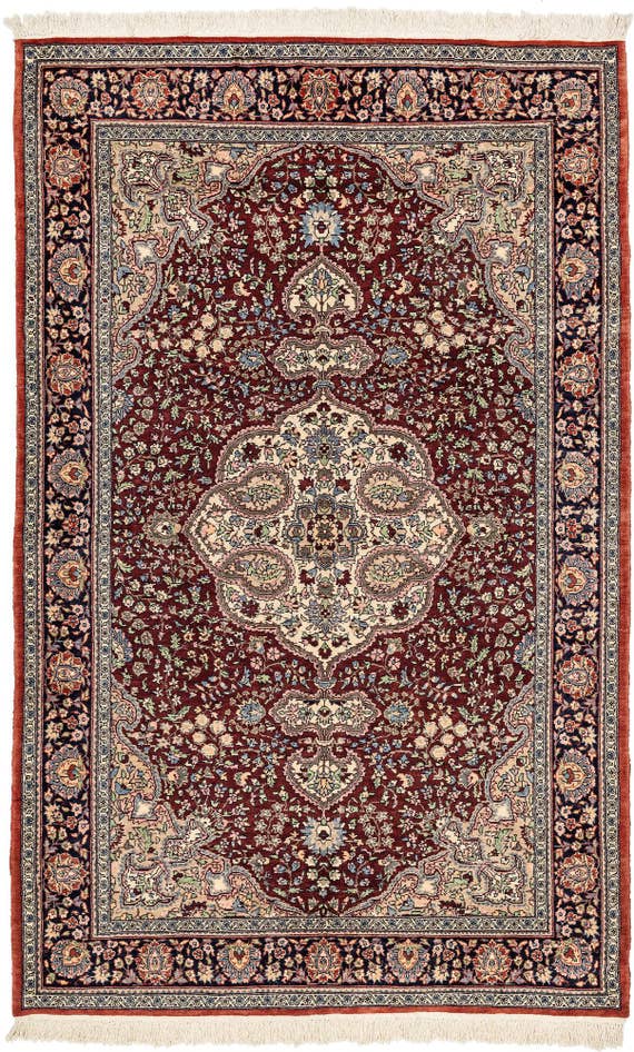 Detail image of 4' 6 x 7' 2 Hand Knotted Lahour Oriental Wool Rug