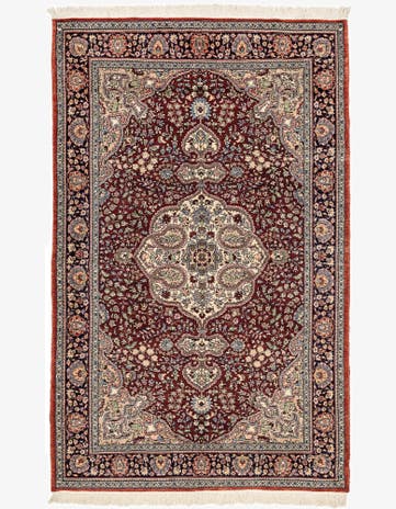 4' 6 x 7' 2 Hand Knotted Lahour Oriental Wool Rug