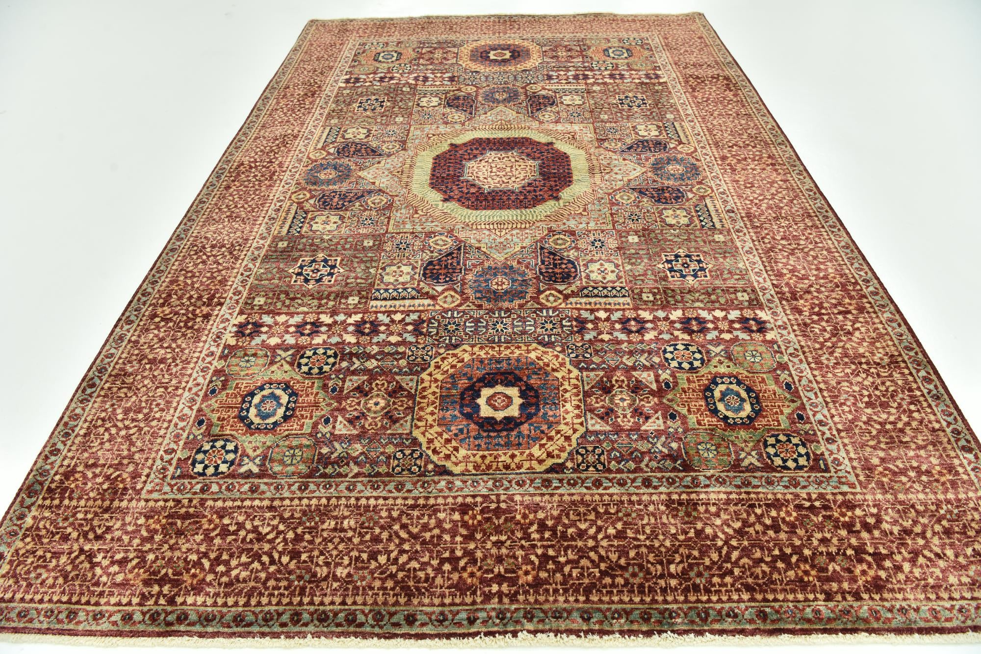 5' 11 x 8' 11 Hand Knotted Mamluk Ziegler Rug