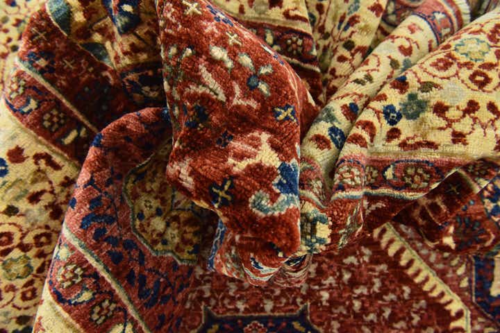 205cm x 290cm Noué main Mamluk Ziegler Tapis Oriental