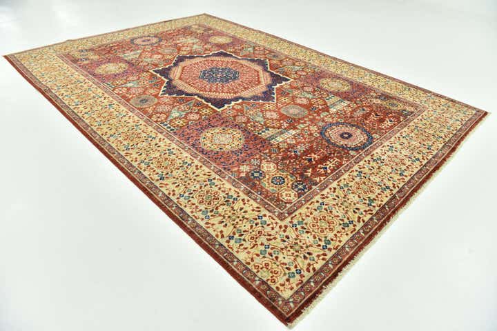 205cm x 290cm Noué main Mamluk Ziegler Tapis Oriental