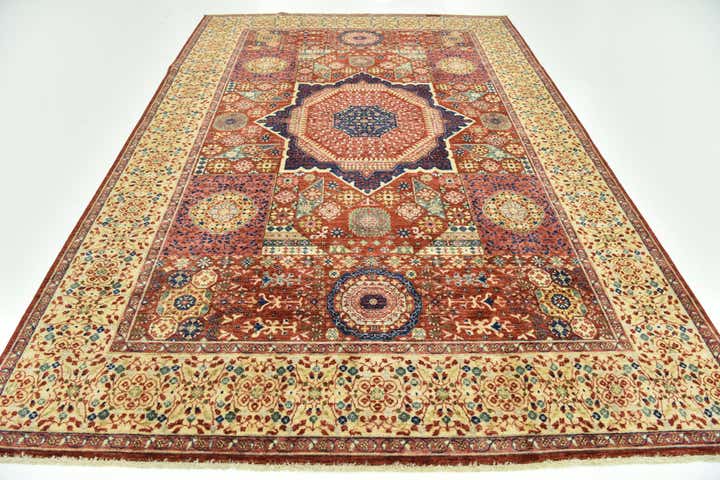 205cm x 290cm Noué main Mamluk Ziegler Tapis Oriental