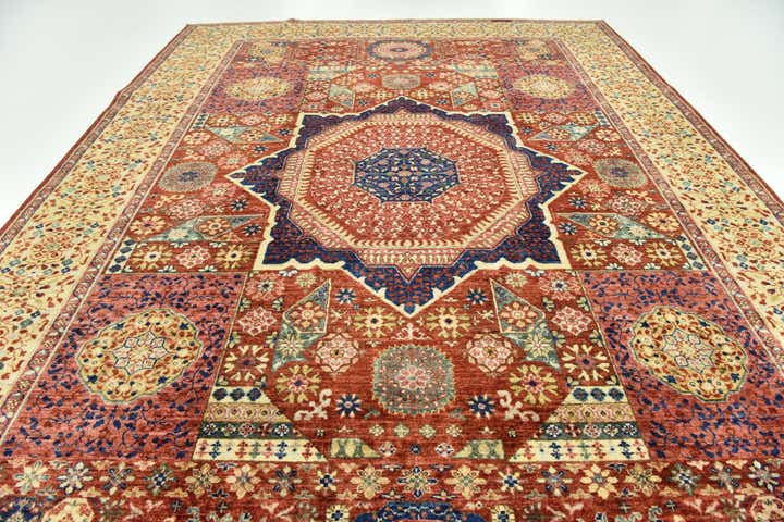 205cm x 290cm Noué main Mamluk Ziegler Tapis Oriental