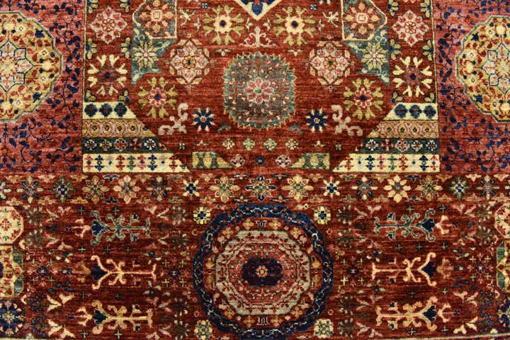 205cm x 290cm Noué main Mamluk Ziegler Tapis Oriental
