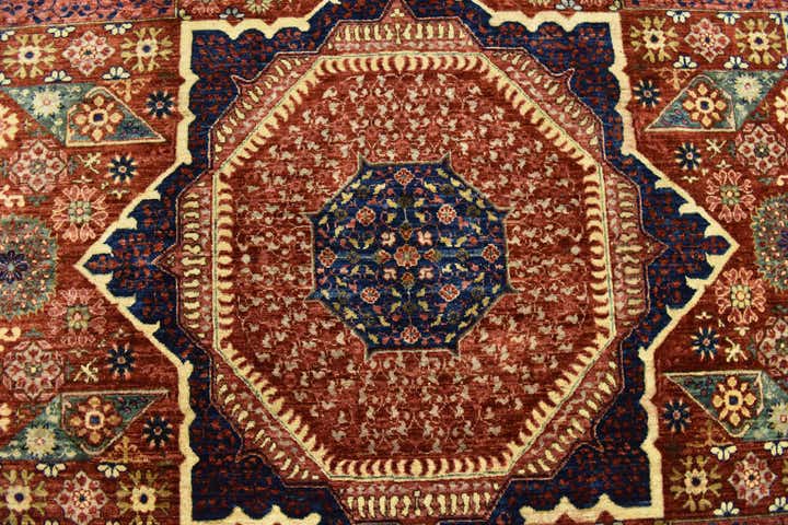 205cm x 290cm Noué main Mamluk Ziegler Tapis Oriental
