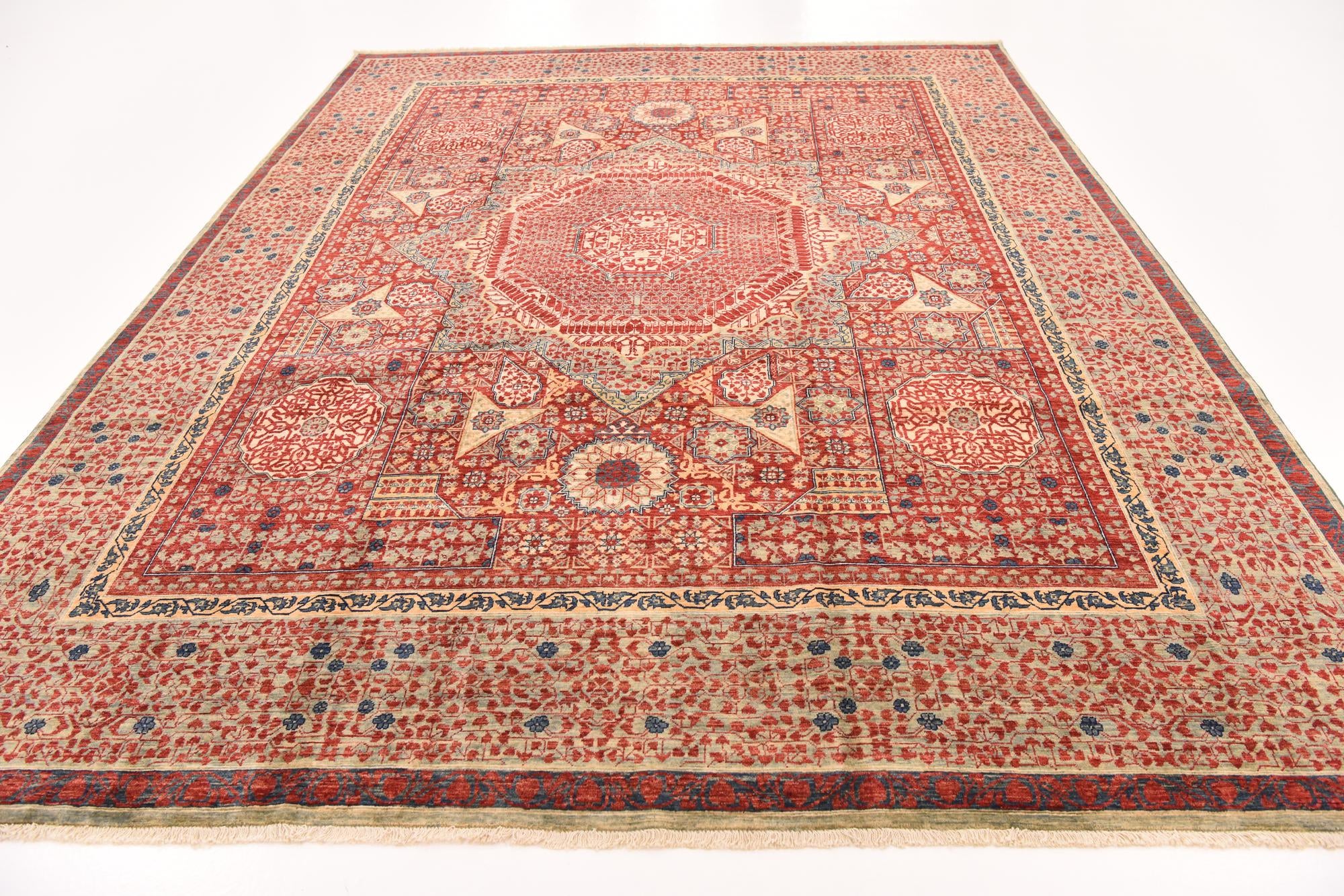 8' 2 x 10' 9 Hand Knotted Mamluk Ziegler Rug