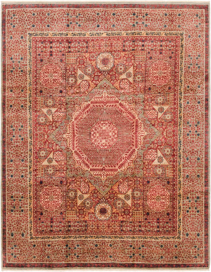 Detail image of 8' 2 x 10' 9 Hand Knotted Mamluk Ziegler Rug