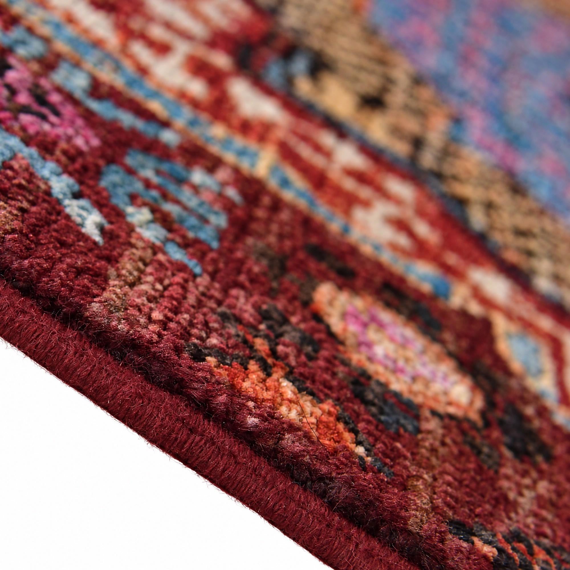 60cm x 90cm Hand Knotted Mamluk Ziegler Rug