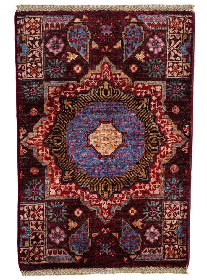 Detail image of 2' x 2' 11 Hand Knotted Mamluk Ziegler Rug