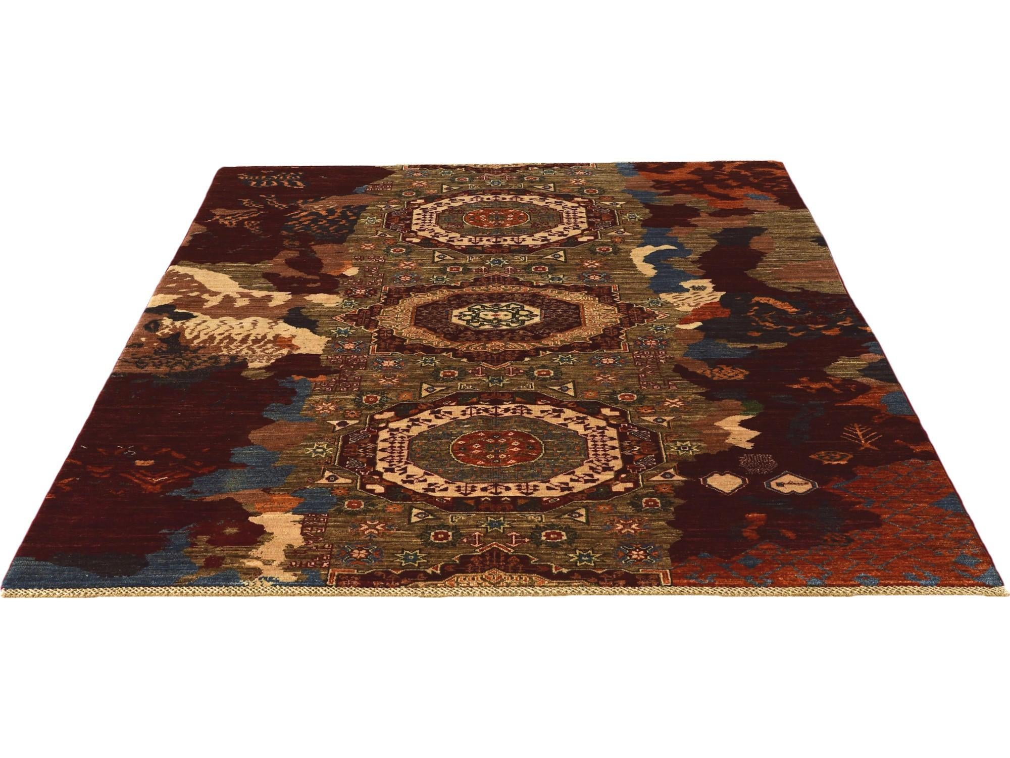 5' 8 x 7' 10 Hand Knotted Mamluk Ziegler Rug