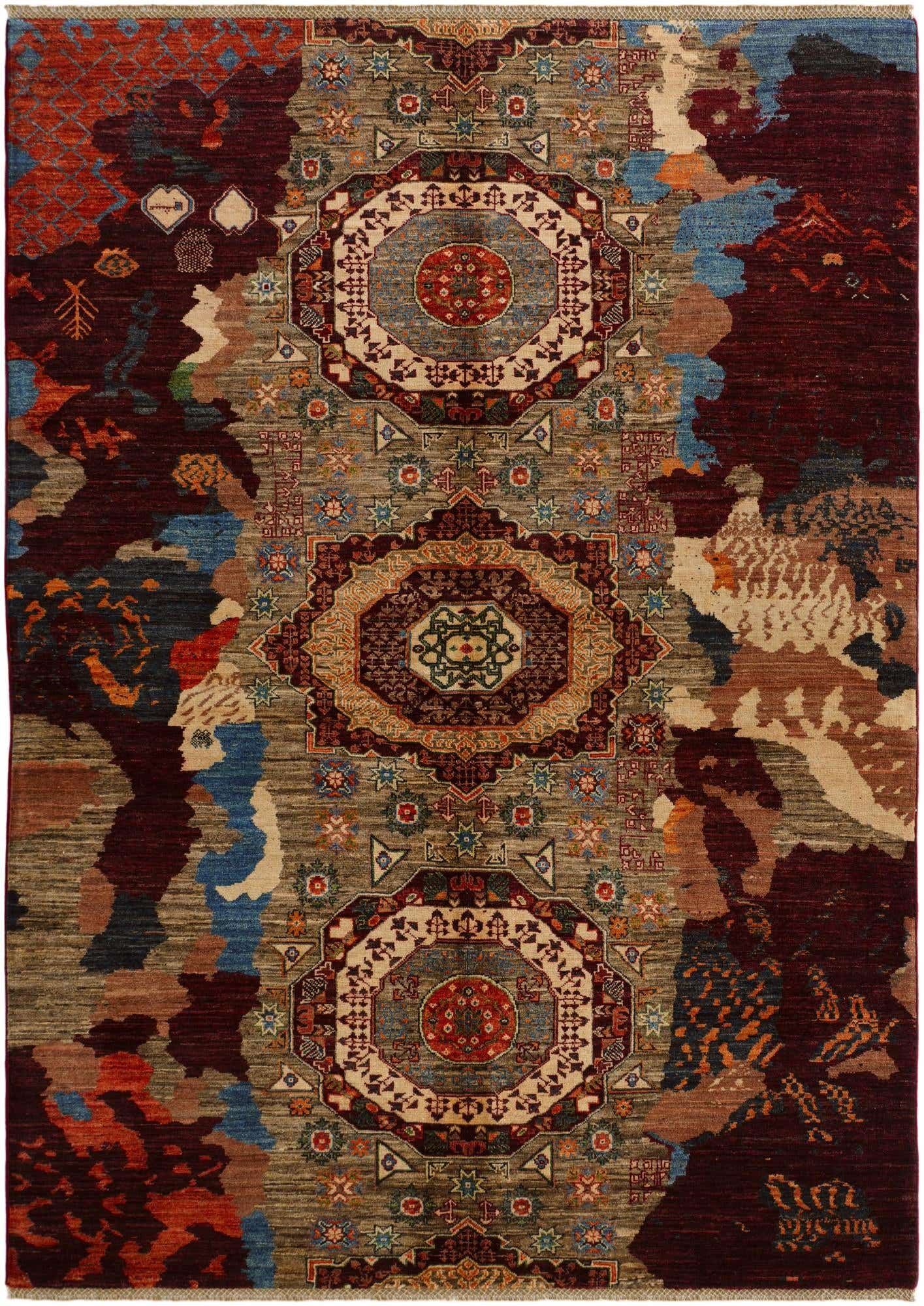 5' 8 x 7' 10 Hand Knotted Mamluk Ziegler Rug