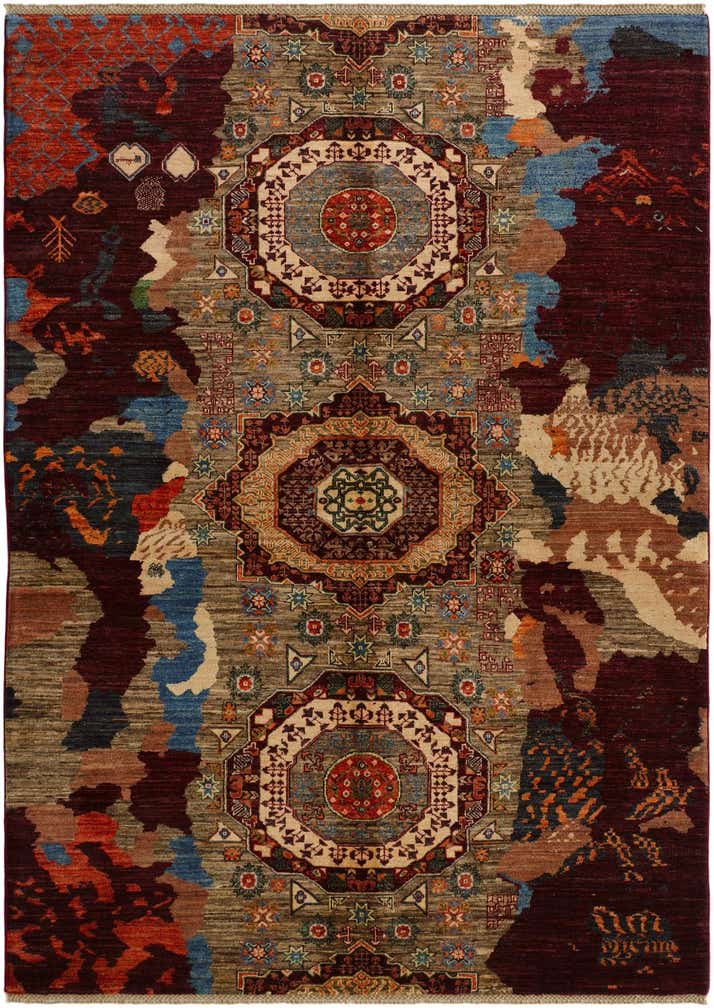5' 8 x 7' 10 Hand Knotted Mamluk Ziegler Rug