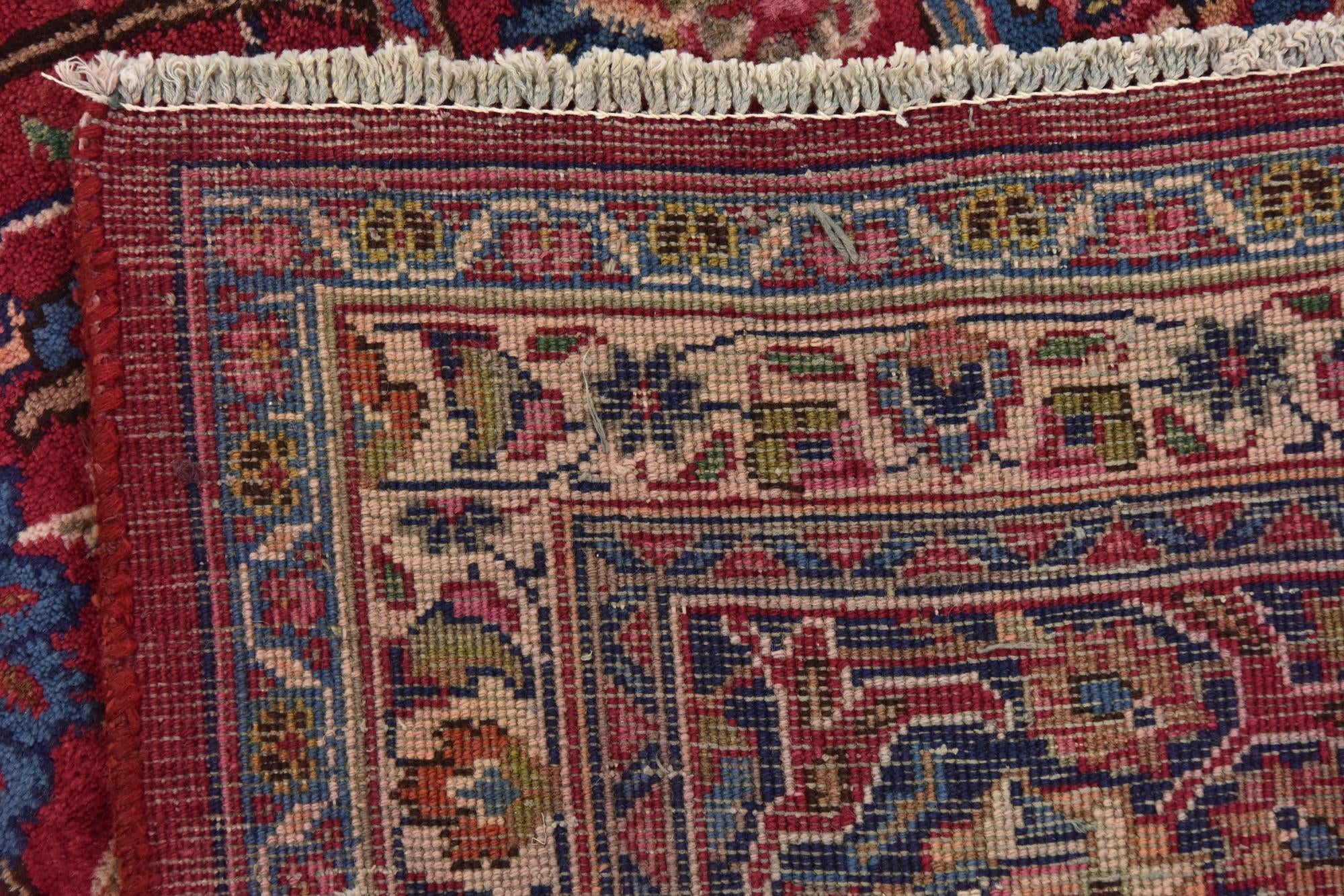 9' 6 x 12' 9 Hand Knotted Mashad Persian Wool Rug