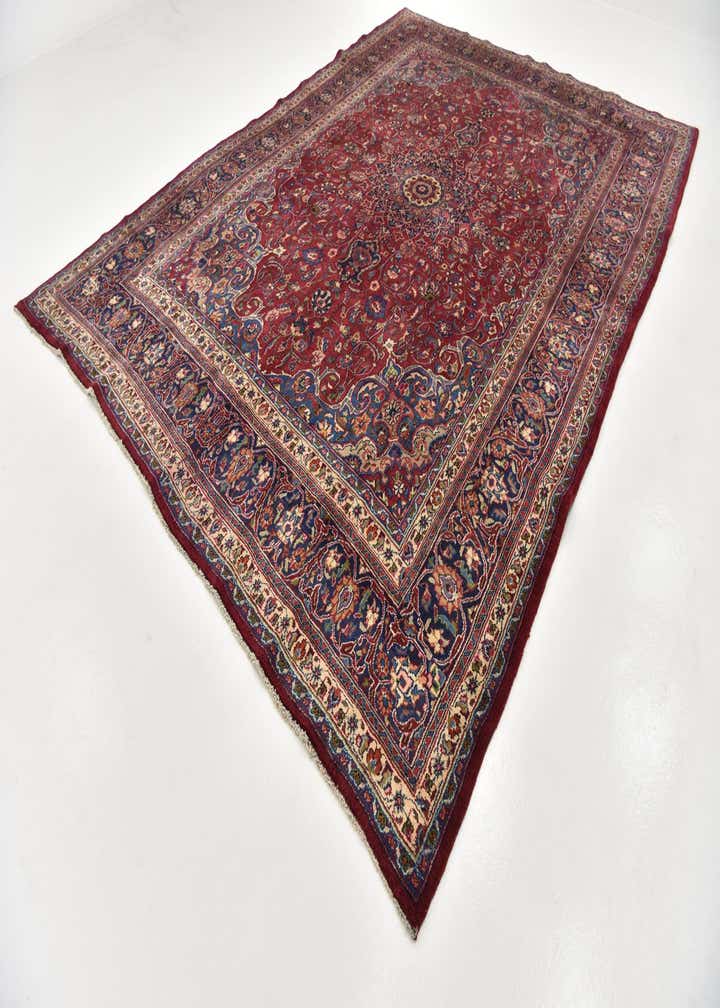 9' 6 x 12' 9 Hand Knotted Mashad Persian Wool Rug