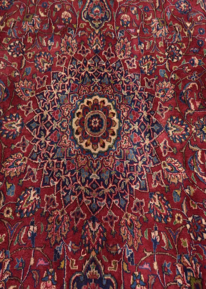 9' 6 x 12' 9 Hand Knotted Mashad Persian Wool Rug