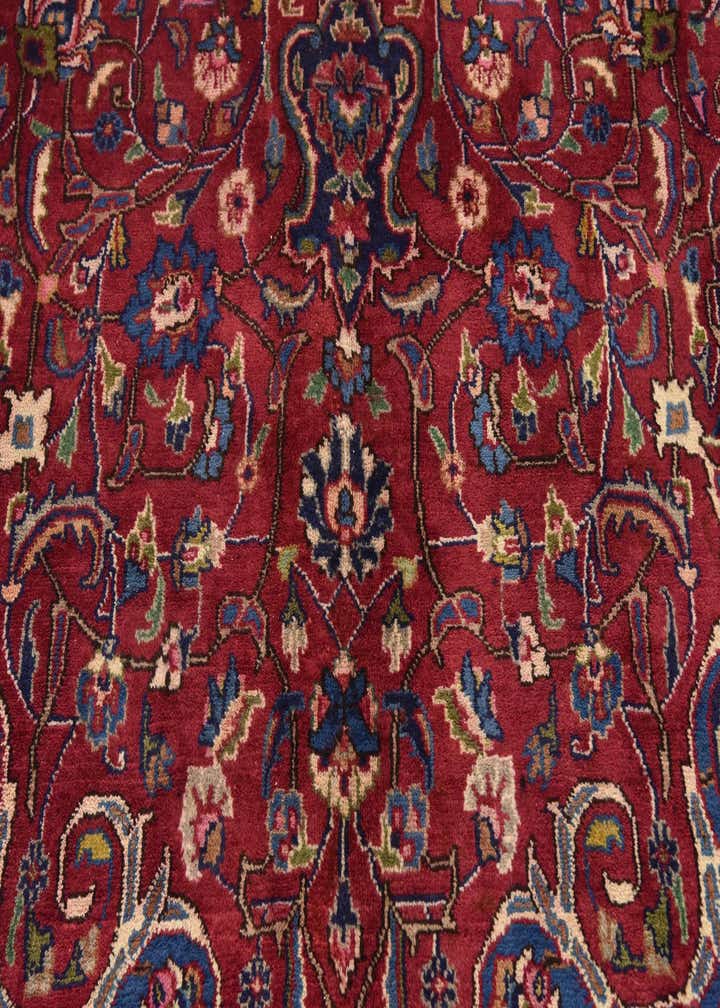 9' 6 x 12' 9 Hand Knotted Mashad Persian Wool Rug