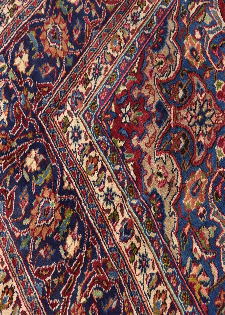 9' 6 x 12' 9 Hand Knotted Mashad Persian Wool Rug