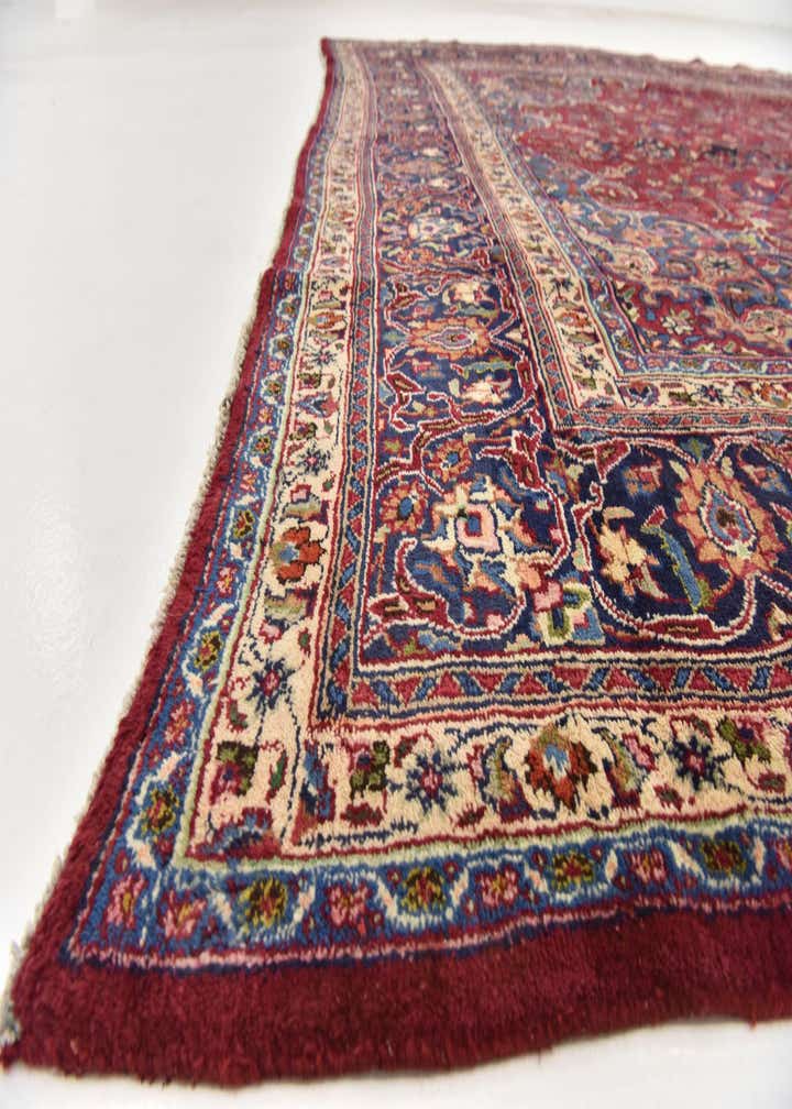 9' 6 x 12' 9 Hand Knotted Mashad Persian Wool Rug