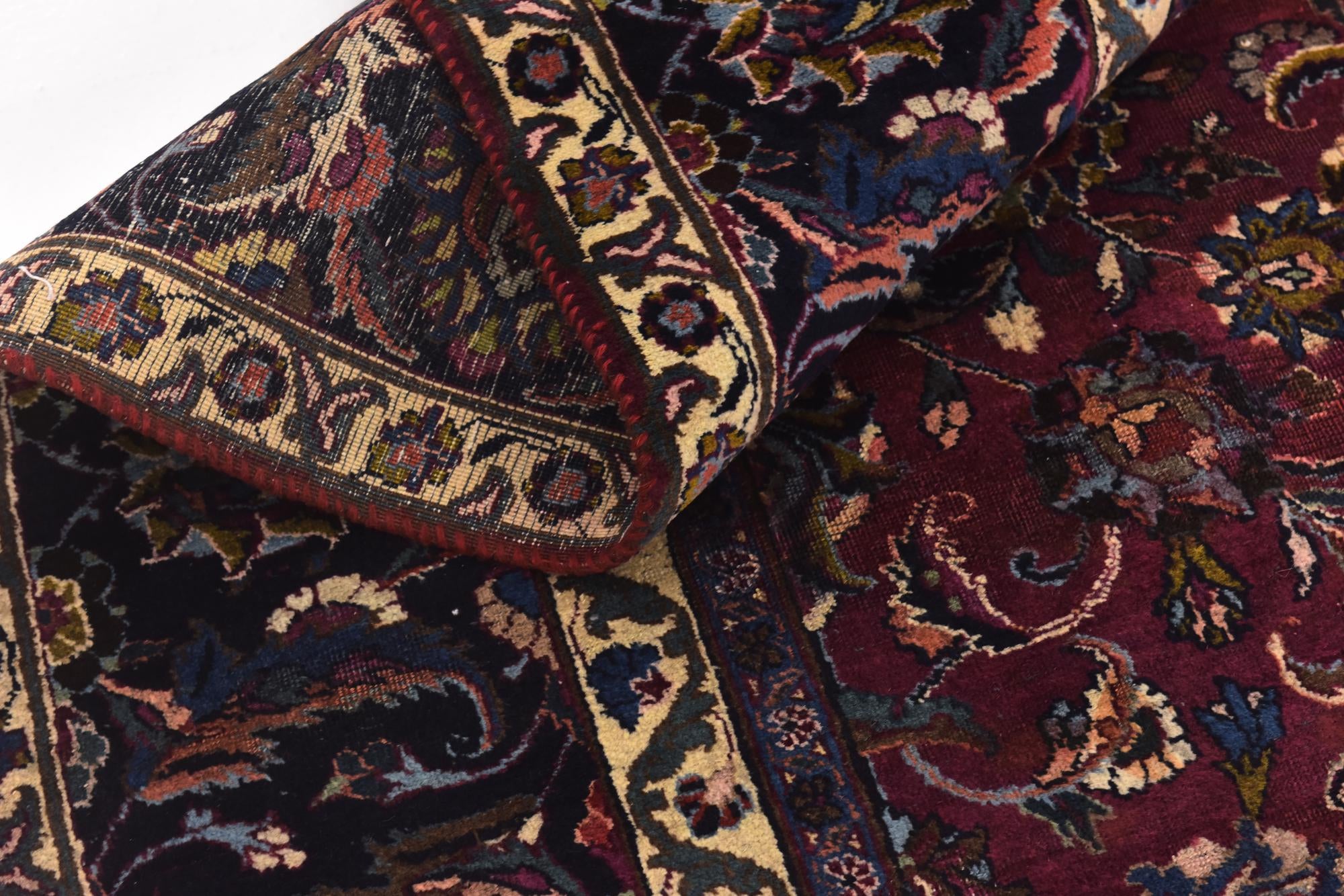 295cm x 385cm Hand Knotted Mashad Persian Wool Rug