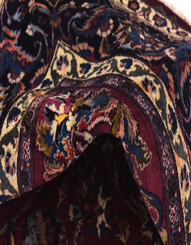 Detail image of 9' 8 x 12' 7 Hand Knotted Mashad Persian Wool Rug