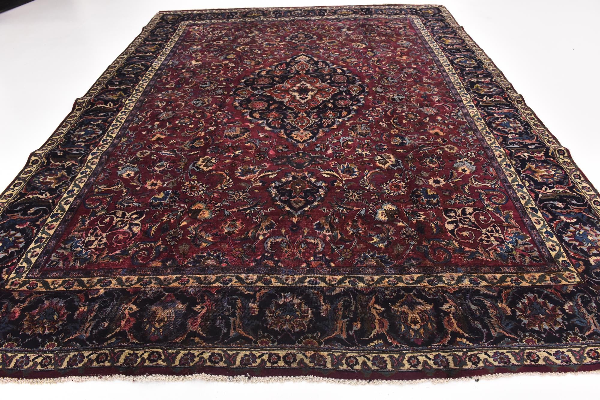 295cm x 385cm Hand Knotted Mashad Persian Wool Rug