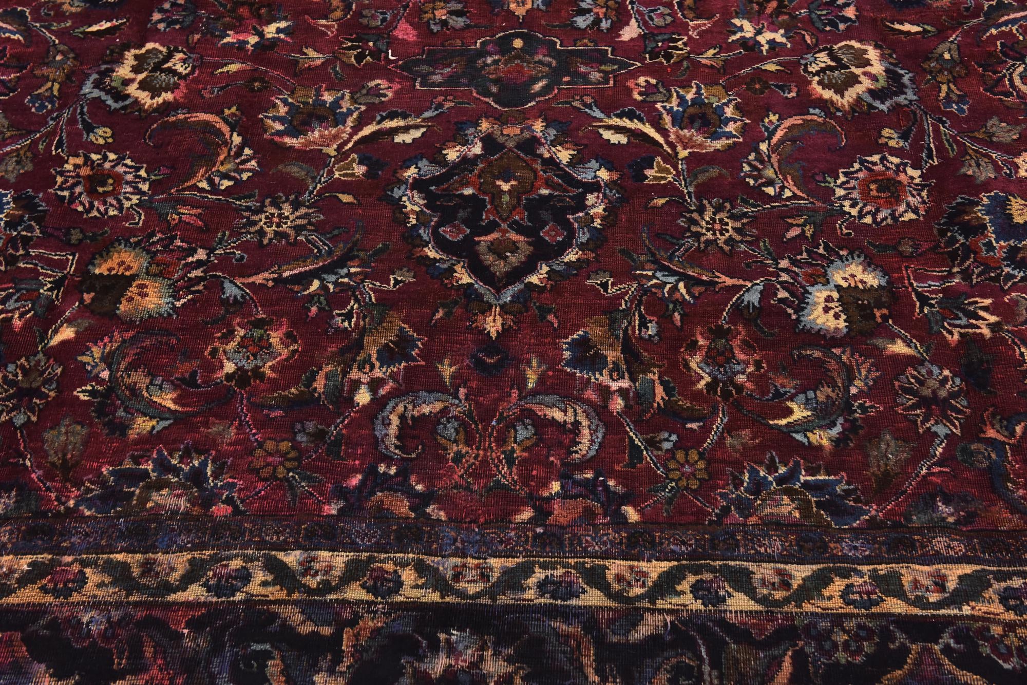 295cm x 385cm Hand Knotted Mashad Persian Wool Rug