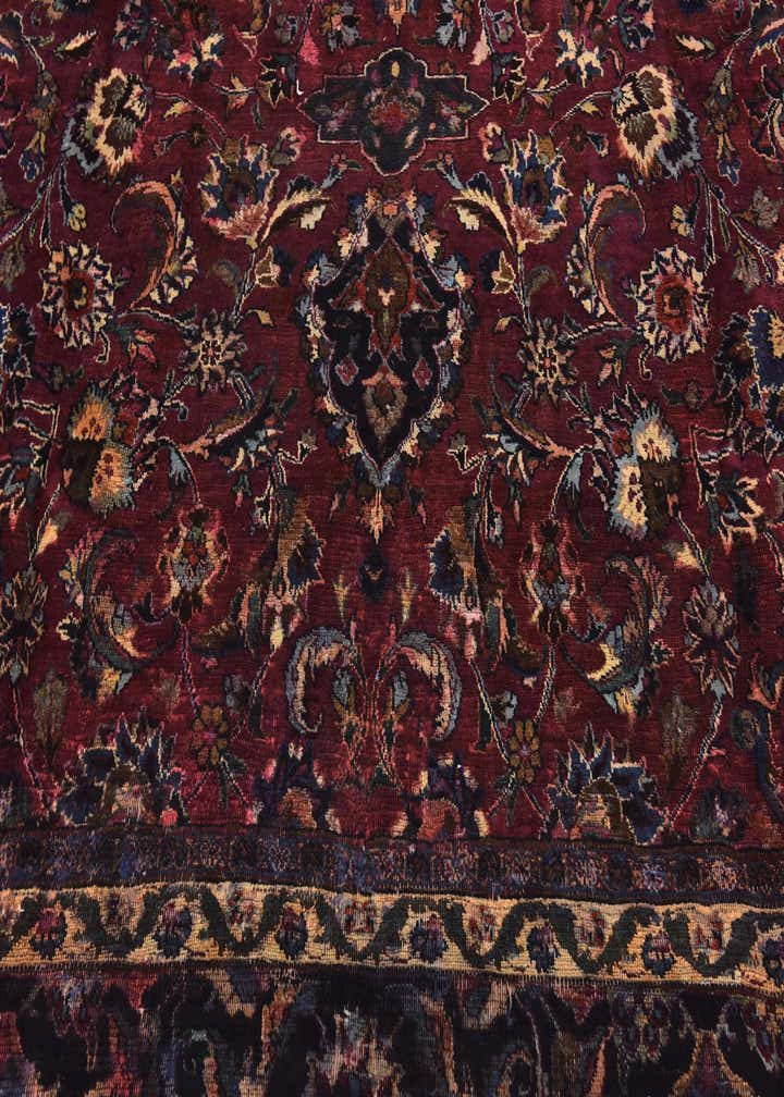 9' 8 x 12' 7 Hand Knotted Mashad Persian Wool Rug