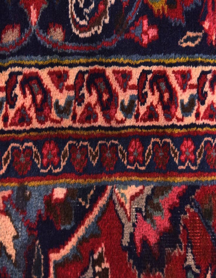 Detail image of 7' 10 x 11' Hand Knotted Mashad Persian Wool Rug