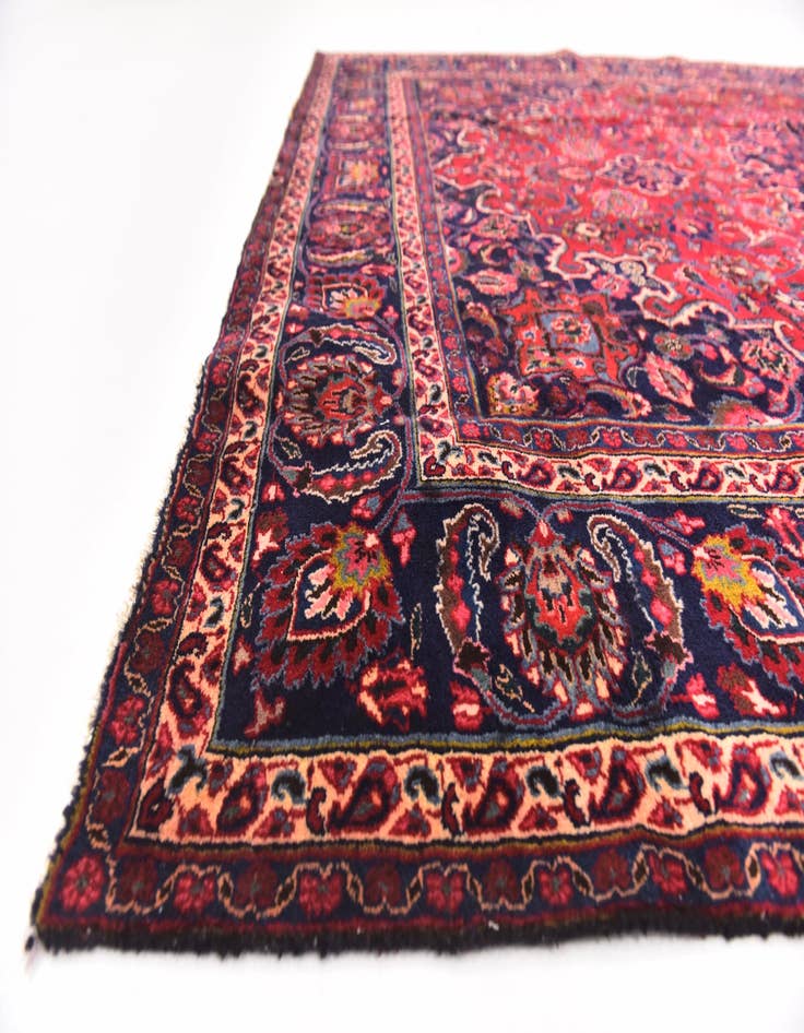 Detail image of 7' 10 x 11' Hand Knotted Mashad Persian Wool Rug