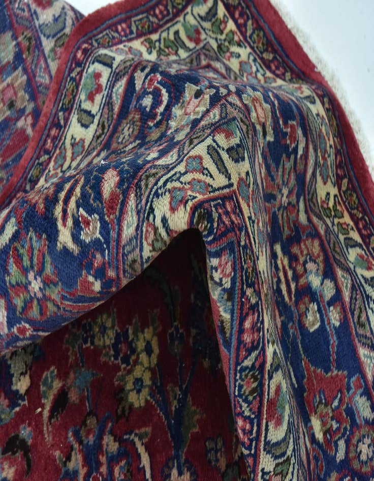 Detail image of 9' 9 x 12' 6  Hand Knotted Mashad Persian Wool Rug