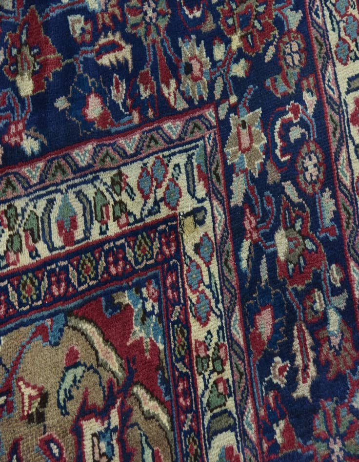 Detail image of 9' 9 x 12' 6  Hand Knotted Mashad Persian Wool Rug