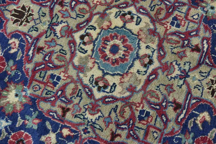 9' 9 x 12' 6 Hand Knotted Mashad Persian Wool Rug